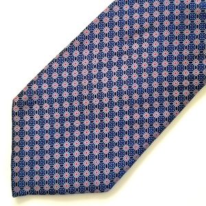 Canali blue geometric design silk necktie excellent condition